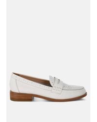 Rag & Co - Clotilda Perforated Low Heel Loafers - Lyst