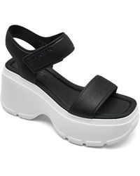 HUNTER - Abel Square Toe Wedge Casual Sandals From Finish Line - Lyst
