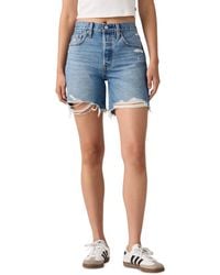 Levi's - 501 Mid-thigh High Rise Straight Fit Denim Shorts - Lyst
