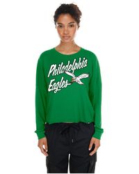 KTZ - Philadelphia Eagles Cropped Oversized Long-sleeve T-shirt - Lyst