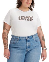 Levi's - Trendy Plus Size Perfect Logo Cotton Short-sleeve T-shirt - Lyst