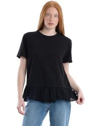 Wilt - Short Sleeve Mixed Media Tee - Lyst