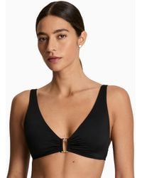 Ralph Lauren - Ring Over The Shoulder V-neck Bikini Top - Lyst