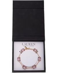 Ralph Lauren - Gold-tone Square Stone Flex Bracelet - Lyst