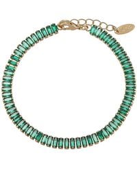 Ettika - Rhinestone Baguette 18k Gold Plated Anklet - Lyst