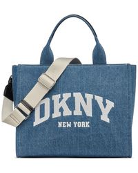 DKNY - Hadlee Medium Cotton Logo Tote - Lyst