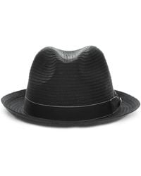 Scala - Dorfman Pacific Braided Fedora Hat - Lyst