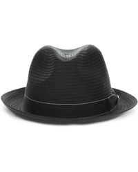 Scala - Dorfman Pacific Braided Fedora Hat - Lyst