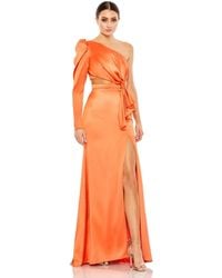 Mac Duggal - Ieena Puff One Sleeve Cut Out Side Knot Gown - Lyst