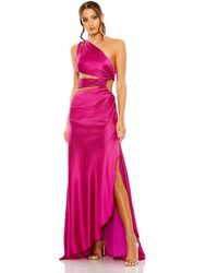 Mac Duggal - Cut Out One Shoulder Satin Gown - Lyst