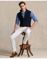 Polo Ralph Lauren - Sweater Vest Plaid Shirt Belt Straight Jeans Penny Loafers - Lyst