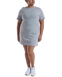 Reebok - Plus Size Cotton Short-sleeve T-shirt Dress - Lyst