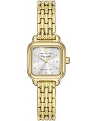 Kate Spade - Gracie Square Three-hand Stainless Steel Watch - Lyst