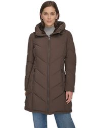 Calvin Klein - Lined Hooded Puffer Coat - Lyst