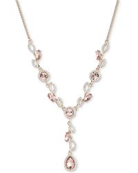 Givenchy - Pave & Blue Crystal Lariat Necklace - Lyst