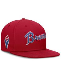 Nike - Atlanta Braves Cooperstown True Performance Fitted Hat - Lyst