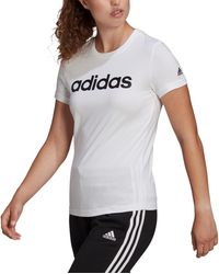 adidas - Essentials Cotton Linear Logo T-shirt - Lyst