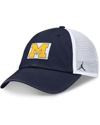 Nike - Navy/white Michigan Wolverines Primetime Club Trucker Adjustable Hat - Lyst
