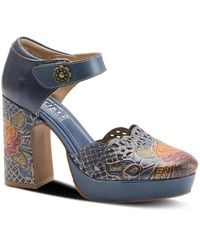 L'ARTISTE - Debbihary Hand-painted Leather Mary Jane Pumps - Lyst