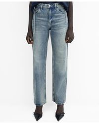 Mango - Mid-rise Straight Jeans - Lyst