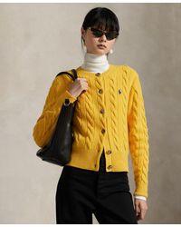 Polo Ralph Lauren - Cable-knit Wool-cashmere Cardigan - Lyst
