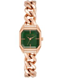 Anne Klein - Premium Crystal Accented Chain Bracelet Watch - Lyst