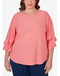 Ruby Rd. - Plus Size Swiss Dot Textured Solid Party Top - Lyst
