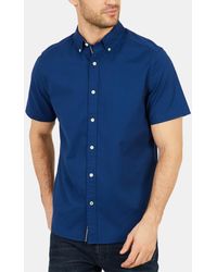 Nautica - Classic-fit Short-sleeve Solid Stretch Oxford Shirt - Lyst