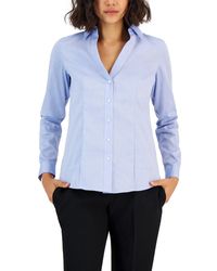 Jones New York - Easy Care Button Up Long Sleeve Blouse - Lyst