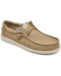Hey Dude - Wally Canvas Casual Moccasin Sneakers From Finish Line - Lyst
