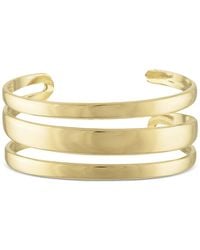 BEN ONI - 18k Gold-plated Stainless Steel Multi-row Cuff Bracelet - Lyst