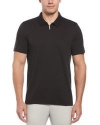 Perry Ellis 1/4 Zip Heather Polo in White for Men | Lyst