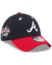 KTZ - Navy/red Atlanta Braves 2025 Mlb All-star Game 39thirty Flex Hat - Lyst