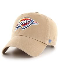 '47 - Oklahoma City Thunder Logo Clean Up Adjustable Hat - Lyst