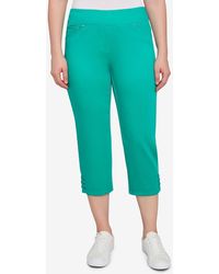 Ruby Rd. - Petite Ladder Hem Soft Denim Capri Jeans - Lyst