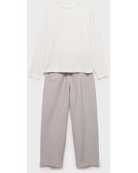 Mango - 2-piece Seersucker Striped Pajamas - Lyst