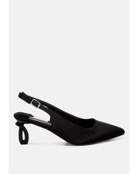 LONDON RAG - Vinca Satin Pointed Toe Slingbacks - Lyst
