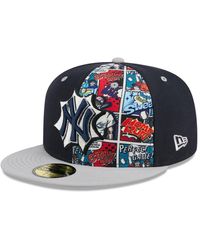 KTZ - Navy/gray New York Yankees 2025 Mlb Diamond Hero Edition 59fifty Fitted Hat - Lyst