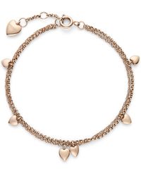 Olivia Burton - Mini Heart Tone Stainless Steel Bracelet - Lyst