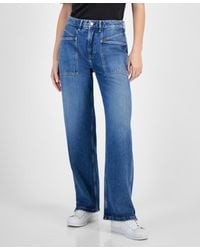 BOSS - Soft Stretch Denim Wide-leg Pants - Lyst
