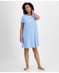 Charter Club - Printed Short Sleeve Sleepshirt Exclusively At Macys Xs 3x - Lyst