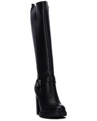 Xti - Knee High Wide Calf Block Heel Boots - Lyst