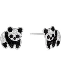 Macy's - Crystal Pave Panda Stud Earrings - Lyst