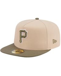 KTZ - Light Beige/olive Pittsburgh Pirates Two-tone Color Pack A-frame 59fifty Fitted Hat - Lyst