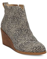 TOMS - Clare Slip On Wedge Booties - Lyst