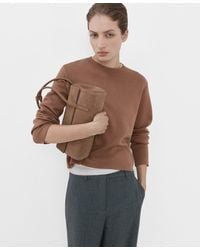 Mango - Round-neck Knitted Sweater - Lyst