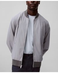 Calvin Klein - Logo-print Matte Bomber Jacket - Lyst