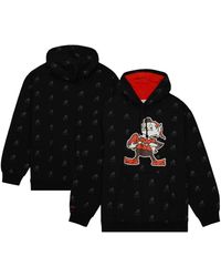 Mitchell & Ness - Cleveland Browns Allover Print Fleece Pullover Hoodie - Lyst