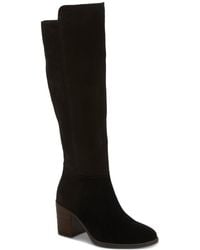 Lucky Brand - Bonnay Leather Stacked Heel Knee-High Boots - Lyst