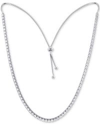 Giani Bernini - Cubic Zirconia Adjustable Tennis Necklace, Created For Macy's - Lyst